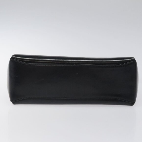 GUCCI Hand Bag Leather Black Gold 000 2048 0175 Auth ep8231 - Picture 6 of 16